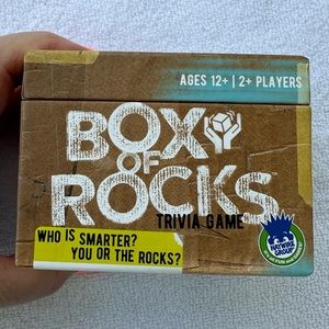 Box of Rocks Trivia Game Ages 12 and up 2 plus players